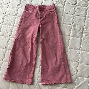 Gap pink size 7 high stride ankle jeans kids